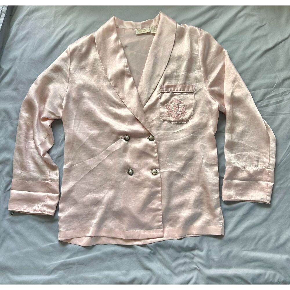 Vintage Victoria's Secret Gold Label Satin Sleepwear Top SZ M
